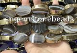 CME516 12 inches 18*28mm - 20*30mm oval banded agate beads