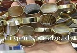 CME517 12 inches 18*28mm - 20*30mm oval banded agate beads