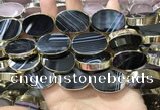 CME520 12 inches 18*28mm - 20*30mm oval banded agate beads