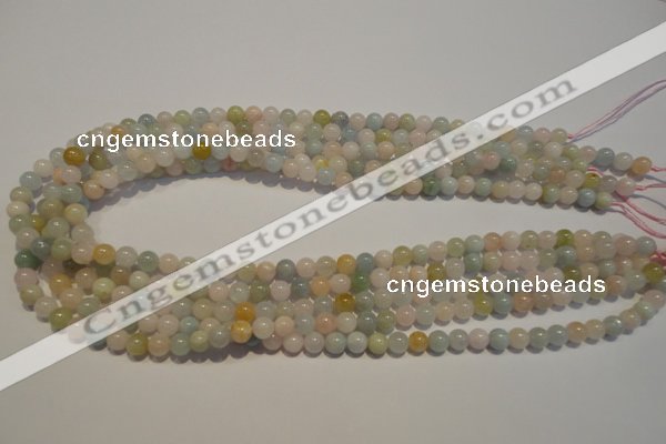 CMG11 15.5 inches 6mm round A grade natural morganite beads