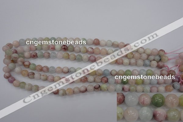 CMG111 15.5 inches 6mm round natural morganite beads wholesale