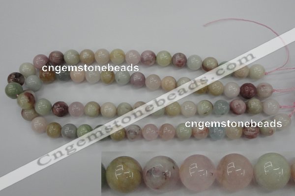 CMG114 15.5 inches 12mm round natural morganite beads wholesale