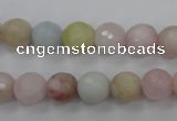 CMG123 15.5 inches 10mm faceted round natural morganite beads