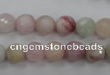 CMG124 15.5 inches 12mm faceted round natural morganite beads