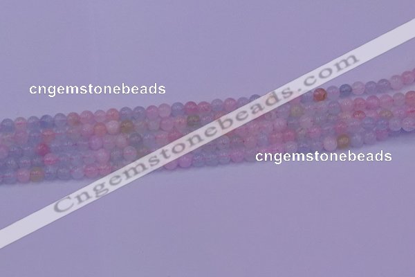 CMG140 15.5 inches 4mm round natural morganite gemstone beads