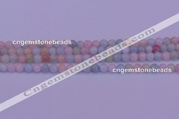 CMG141 15.5 inches 6mm round natural morganite gemstone beads