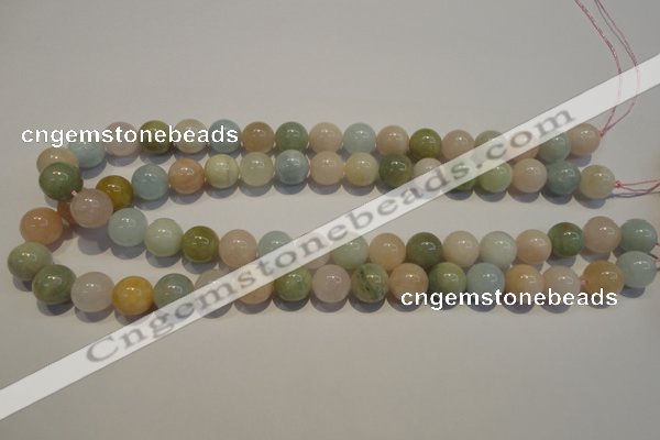 CMG15 15.5 inches 12mm round A grade natural morganite beads