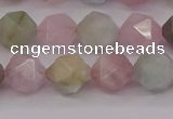 CMG203 15.5 inches 10mm faceted nuggets morganite gemstone beads