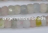 CMG216 15.5 inches 4*7mm faceted rondelle morganite beads