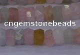 CMG220 15.5 inches 4*6mm faceted rondelle morganite beads