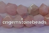 CMG225 15.5 inches 10*12mm - 12*14mm faceted nuggets morganite beads