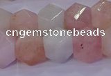 CMG226 15.5 inches 12*14mm - 14*16mm faceted nuggets morganite beads