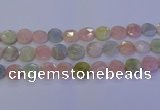 CMG255 15.5 inches 14mm faceted coin morganite beads