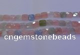 CMG260 15.5 inches 12*12mm faceted square morganite beads