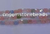 CMG261 15.5 inches 14*14mm faceted square morganite beads