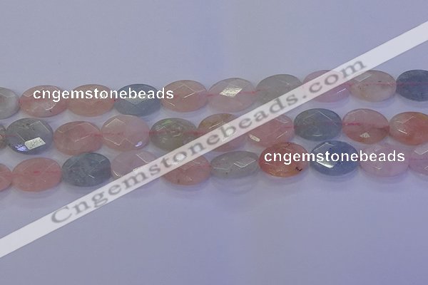 CMG266 15.5 inches 10*14mm faceted oval morganite beads