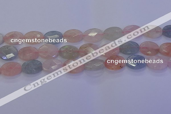 CMG267 15.5 inches 12*16mm faceted oval morganite beads