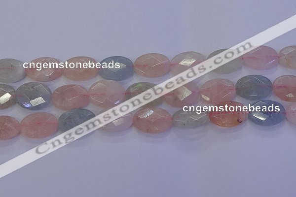 CMG269 15.5 inches 15*20mm faceted oval morganite beads