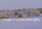 CMG271 15.5 inches 8*12mm faceted flat teardrop morganite beads