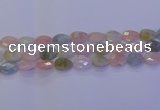 CMG272 15.5 inches 10*14mm faceted flat teardrop morganite beads