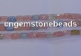 CMG278 15.5 inches 10*14mm faceted rectangle morganite beads