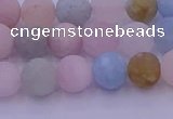 CMG302 15.5 inches 8mm round matte morganite beads wholesale