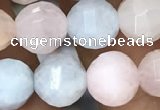 CMG308 15.5 inches 8mm faceted round morganite beads