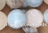 CMG309 15.5 inches 10mm faceted round morganite beads