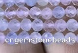 CMG325 15.5 inches 4mm faceted round morganite gemstone beads