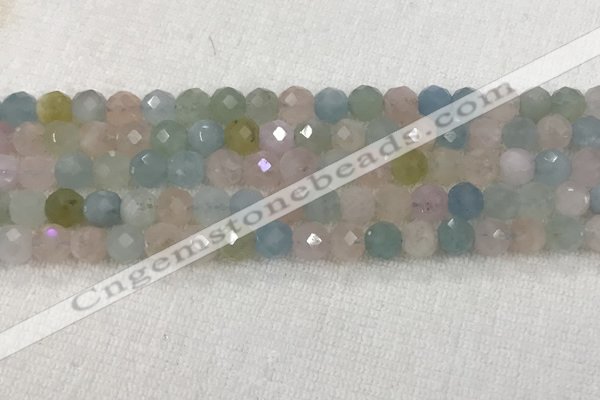 CMG350 15.5 inches 6mm faceted round amethyst gemstone beads