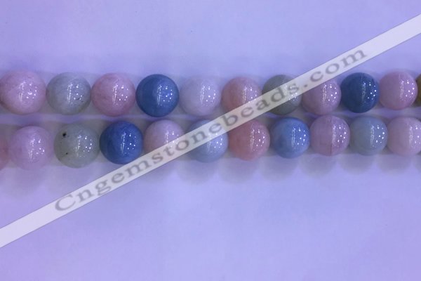 CMG365 15.5 inches 14mm round natural morganite gemstone beads