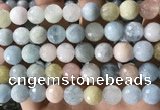 CMG389 15.5 inches 12mm faceted round morganite beads wholesale