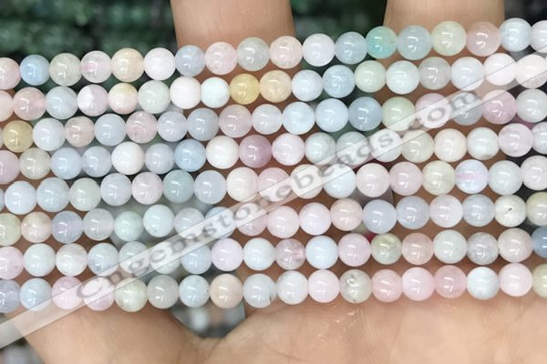 CMG401 15.5 inches 4mm round morganite beads wholesale