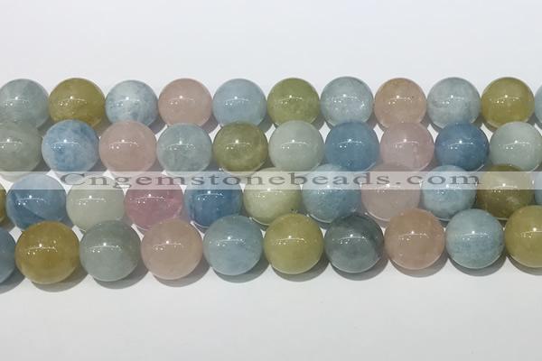 CMG444 15.5 inches 14mm round morganite gemstone beads wholesale