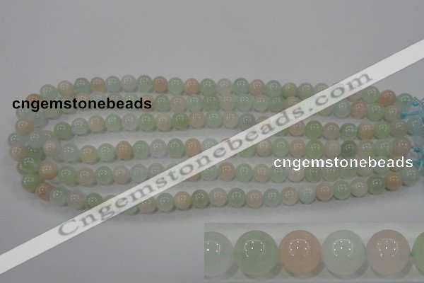 CMG52 15.5 inches 8mm round natural morganite beads wholesale