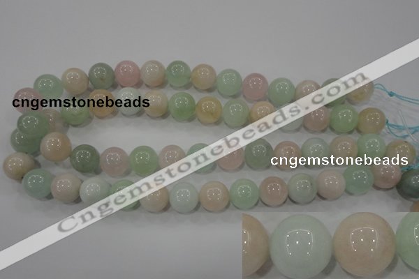 CMG55 15.5 inches 14mm round natural morganite beads wholesale