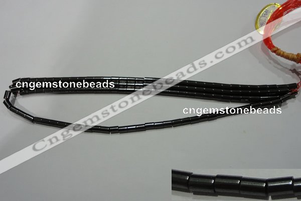 CMH102 15.5 inches 4*6mm tube magnetic hematite beads Wholesale