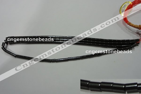CMH102 15.5 inches 4*6mm tube magnetic hematite beads Wholesale