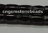 CMH105 15.5 inches 5*8mm faceted tube magnetic hematite beads