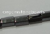 CMH108 15.5 inches 5*8mm faceted tube magnetic hematite beads