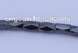 CMH12 16 inches 6*8mm faceted column magnetic hematite beads