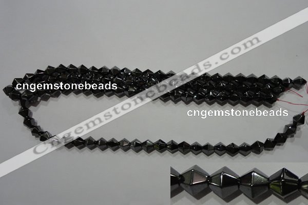 CMH136 15.5 inches 8*8mm faceted bicone magnetic hematite beads