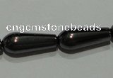 CMH139 15.5 inches 6*16mm teardrop magnetic hematite beads