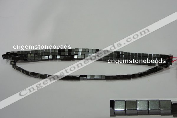 CMH159 15.5 inches 4*4mm cube magnetic hematite beads wholesale