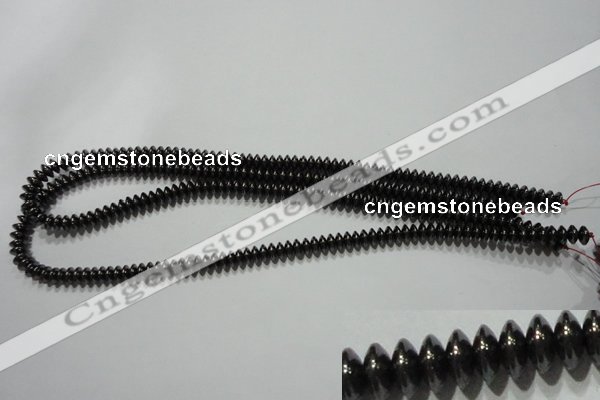 CMH166 15.5 inches 3*6mm rondelle magnetic hematite beads