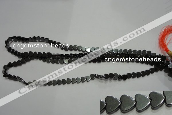 CMH174 15.5 inches 6*6mm heart magnetic hematite beads wholesale