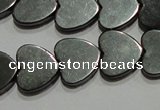 CMH175 15.5 inches 10*10mm heart magnetic hematite beads wholesale