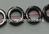 CMH179 15.5 inches 12mm donut magnetic hematite beads wholesale