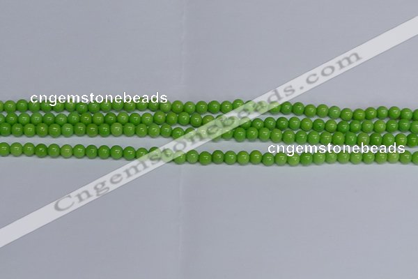 CMJ113 15.5 inches 4mm round Mashan jade beads wholesale