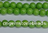 CMJ114 15.5 inches 6mm round Mashan jade beads wholesale